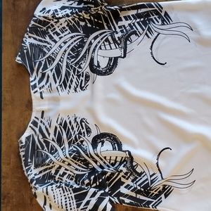 Tribal mesh black white y2k abstract tattoo graffiti print shirt